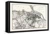 Edinburgh: Plan of Leith 1883-null-Framed Stretched Canvas