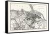 Edinburgh: Plan of Leith 1883-null-Framed Stretched Canvas