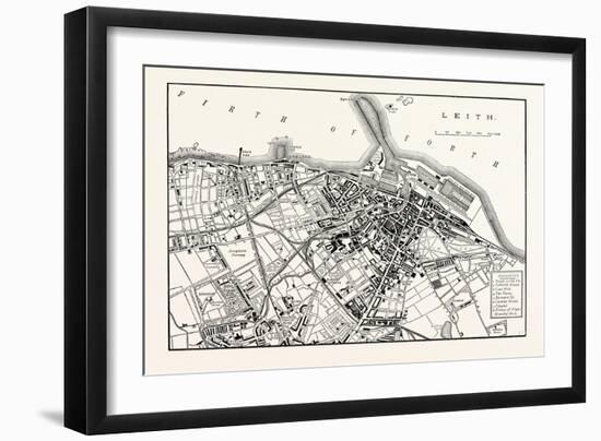 Edinburgh: Plan of Leith 1883-null-Framed Premium Giclee Print