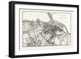 Edinburgh: Plan of Leith 1883-null-Framed Premium Giclee Print