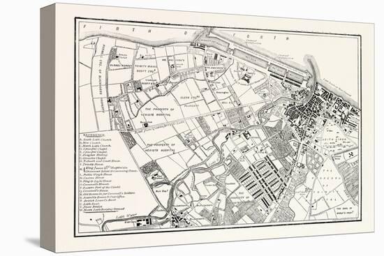 Edinburgh: Plan of Leith Showing the Proposed New Docks 1804-null-Stretched Canvas