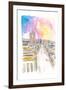 Edinburgh Princess Street at Sunset-M. Bleichner-Framed Art Print