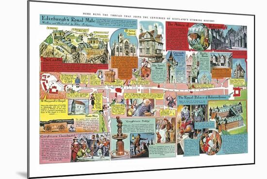 Edinburgh's Royal Mile-Peter Jackson-Mounted Giclee Print