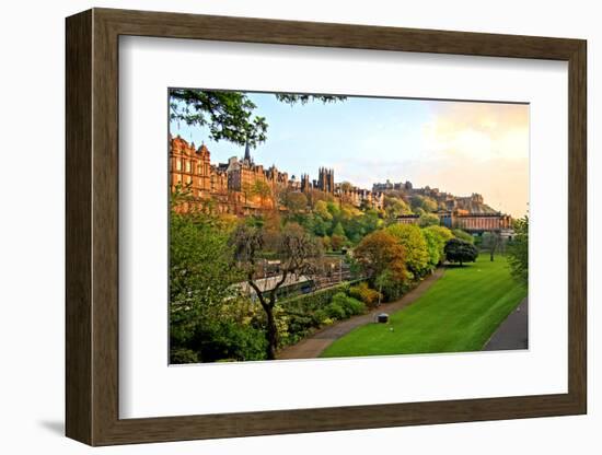 Edinburgh Scene at Sunset-Jeni Foto-Framed Photographic Print