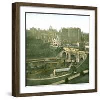 Edinburgh (Scotland), Panorama Westward-Leon, Levy et Fils-Framed Photographic Print