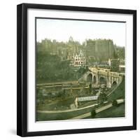 Edinburgh (Scotland), Panorama Westward-Leon, Levy et Fils-Framed Photographic Print