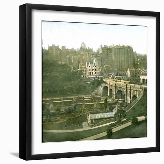 Edinburgh (Scotland), Panorama Westward-Leon, Levy et Fils-Framed Photographic Print