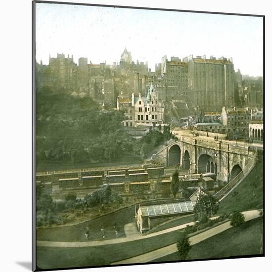 Edinburgh (Scotland), Panorama Westward-Leon, Levy et Fils-Mounted Photographic Print