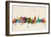 Edinburgh Scotland Skyline-Michael Tompsett-Framed Art Print