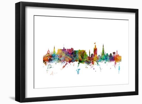 Edinburgh Scotland Skyline-Michael Tompsett-Framed Art Print