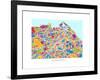 Edinburgh Street Map-Michael Tompsett-Framed Art Print