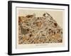 Edinburgh Street Map-Michael Tompsett-Framed Art Print