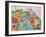 Edinburgh Street Map-Michael Tompsett-Framed Art Print