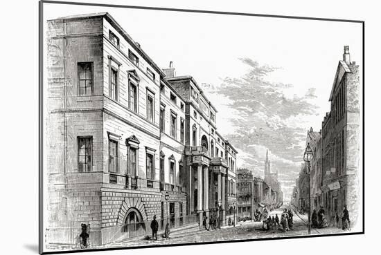 Edinburgh University, Scotland, from 'scottish Pictures Drawn with Pen and Pencil', by Samuel G.…-null-Mounted Giclee Print