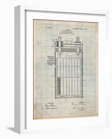 Edison Alkaline Battery Art-Cole Borders-Framed Art Print