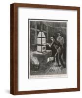 Edison at Work 1880-null-Framed Art Print