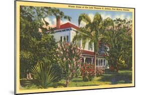 Edison Home, Ft. Myers, Florida-null-Mounted Art Print