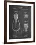 Edison Lamp Base Patent Print-Cole Borders-Framed Art Print