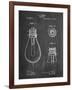 Edison Lamp Base Patent Print-Cole Borders-Framed Art Print