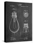 Edison Lamp Base Patent Print-Cole Borders-Stretched Canvas