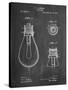 Edison Lamp Base Patent Print-Cole Borders-Stretched Canvas