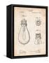 Edison Lamp Base Patent Print-Cole Borders-Framed Stretched Canvas