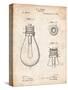 Edison Lamp Base Patent Print-Cole Borders-Stretched Canvas