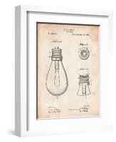 Edison Lamp Base Patent Print-Cole Borders-Framed Art Print