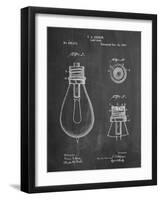 Edison Lamp Base Patent Print-Cole Borders-Framed Art Print