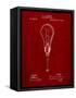 Edison Light Bulb 1890 Patent-Cole Borders-Framed Stretched Canvas