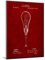 Edison Light Bulb 1890 Patent-Cole Borders-Mounted Art Print