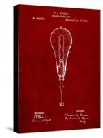 Edison Light Bulb 1890 Patent-Cole Borders-Stretched Canvas