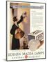 Edison Mazda Lamps General Electric Appliances, USA, 1920-null-Mounted Giclee Print