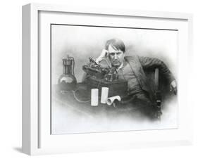 Edison, Phonograph-null-Framed Photographic Print