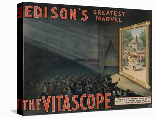 Edison's Greatest Marvel: The Vitascope, c.1896-null-Stretched Canvas