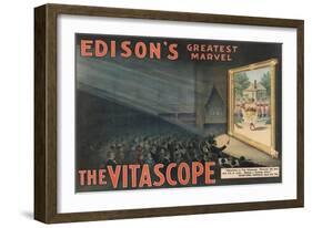 Edison's Greatest Marvel--The Vitascope-Raff & Gammon-Framed Art Print