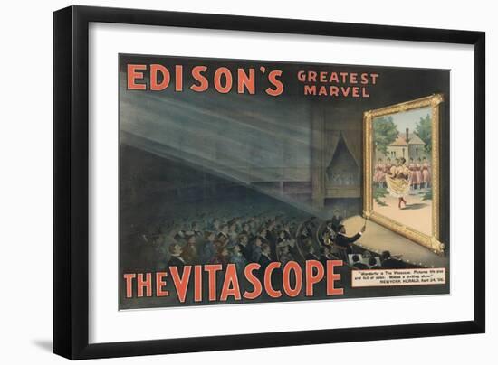 Edison's Greatest Marvel--The Vitascope-Raff & Gammon-Framed Art Print