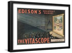 Edison's Greatest Marvel--The Vitascope-Raff & Gammon-Framed Art Print