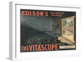 Edison's Greatest Marvel--The Vitascope-Raff & Gammon-Framed Art Print