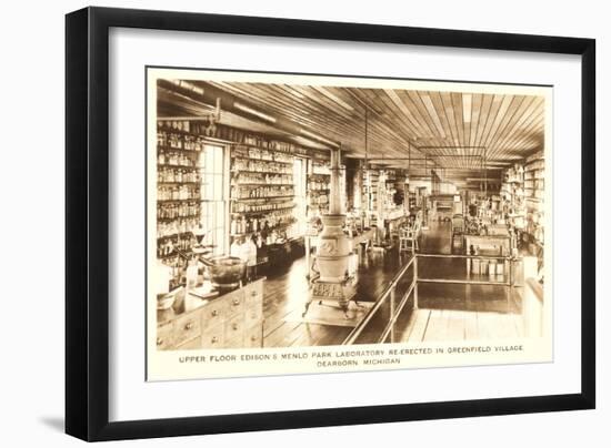 Edison's Laboratory, Greenfield Village, Dearborn, Michigan-null-Framed Art Print