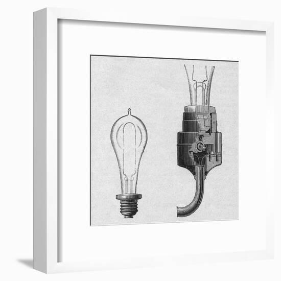 Edison's Lamp, Original-null-Framed Art Print