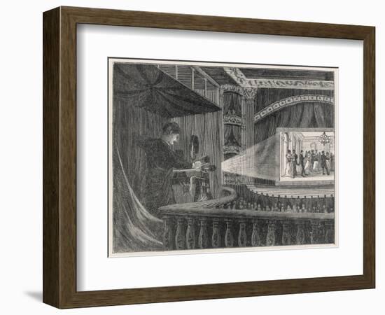 Edison's Vitascope-null-Framed Art Print