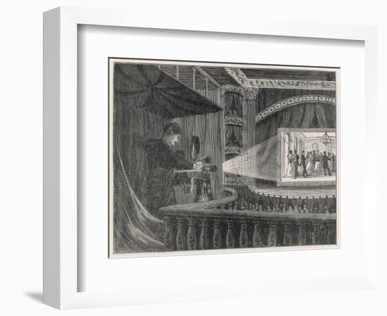 Edison's Vitascope-null-Framed Art Print