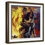 Edison Sold Newspapers on Trains; One Day He Accidentally Set a Carriage on Fire-null-Framed Giclee Print