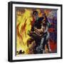 Edison Sold Newspapers on Trains; One Day He Accidentally Set a Carriage on Fire-null-Framed Giclee Print