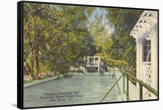 Edison Swimming Pool, Ft. Myers, Florida-null-Framed Stretched Canvas