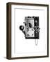 Edison Telephone in a Wall-Mounted Box, New York, 1890-null-Framed Giclee Print