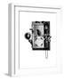 Edison Telephone in a Wall-Mounted Box, New York, 1890-null-Framed Giclee Print