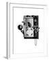 Edison Telephone in a Wall-Mounted Box, New York, 1890-null-Framed Giclee Print