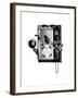 Edison Telephone in a Wall-Mounted Box, New York, 1890-null-Framed Giclee Print